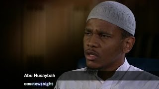 Newsnight's dramatic interview with Abu Nusaybah, minutes before he was arrested  Newsnight