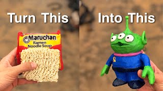 I turn RAMEN NOODLES into a TOY STORY CHARACTER!
