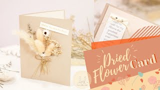 DIY dried flower card | Handmade birthday card | Handmade Gift - Mother day card