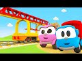 Leo builds a railway for trains for kids funny cartoons for kids cars and trucks for kids