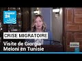 Crise migratoire en mditerrane  visite de giorgia meloni en tunisie  france 24