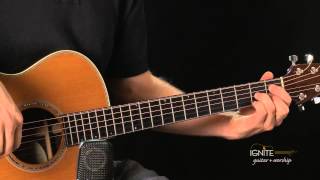 Video thumbnail of "Amazing Grace (song) - Learn Intermediate Acoustic Guitar Lesson"