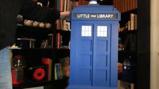 Tardis Inspired Little Free Book Exchange Library