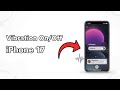 How To Turn On or Off Vibration On iPhone 17 - Step By Step