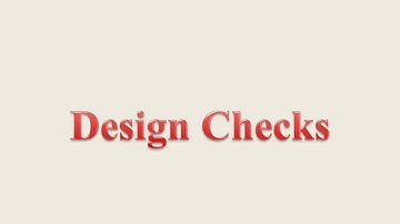 Design Checks - AMIE-AD 301 - Fundamentals of Design and Manufacturing