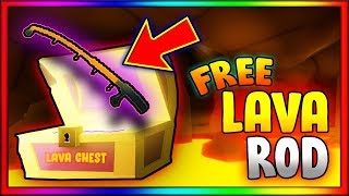 HOW TO GET LAVA ROD *FREE* - Volcano OBBY - Fishing Simulator! - ROBLOX
