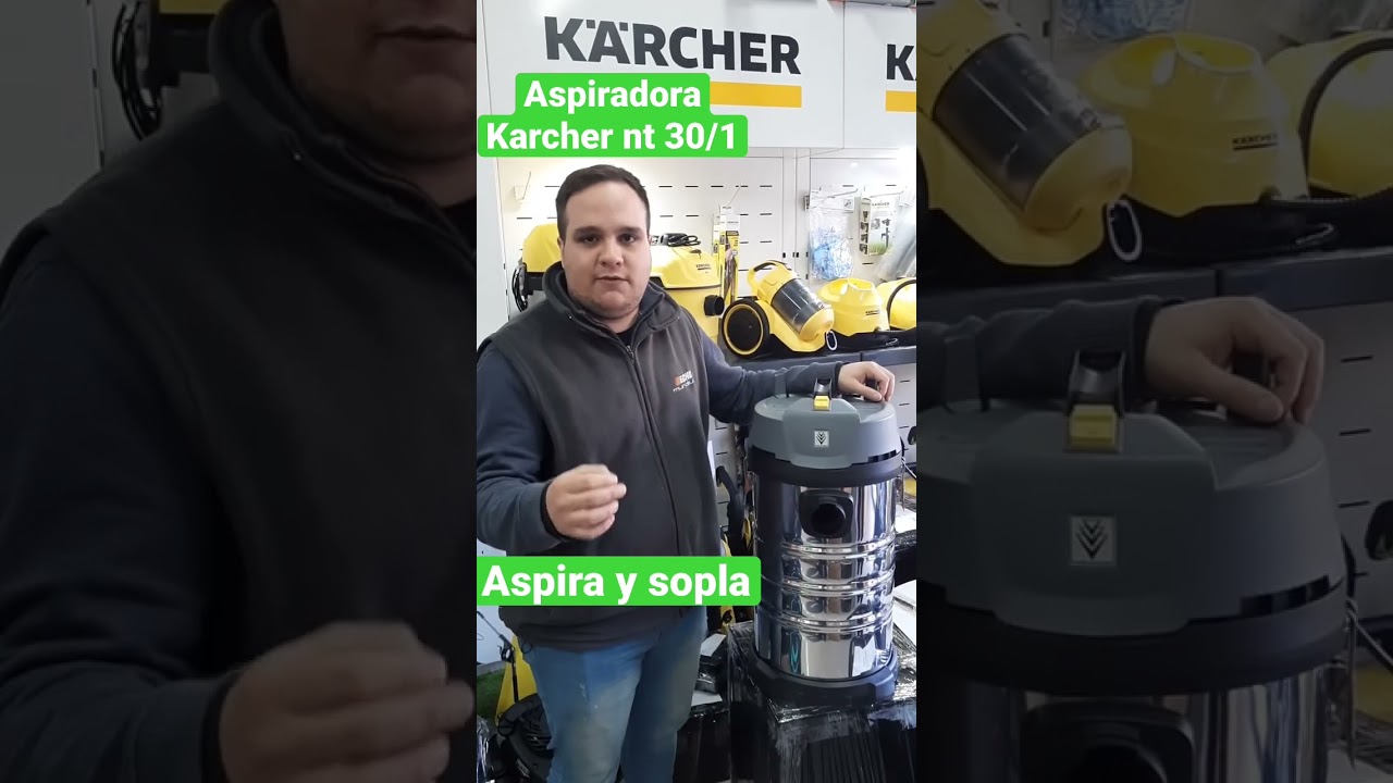 Aspiradora karcher NT 30/1 aspira polvo liquido y sopla - Nogalpark -  YouTube