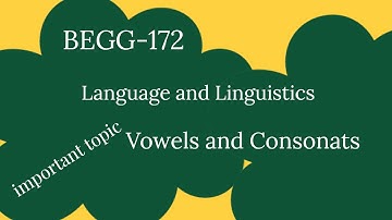 BEGG 172 class| Important topics| Language and Linguidtics| IGNOU Exam preparation|