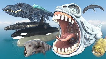 The Deep Screamer Vs SCP-169 | 3D Epic Sea Monster Size Animation Comparison