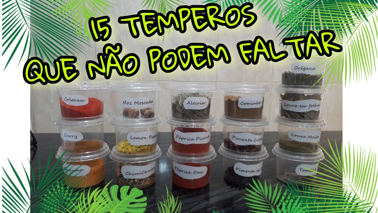 OS 15 TEMPEROS QUE NÃO PODEM FALTAR NA SUA COZINHA 🌿 - PORTA TEMPEROS BARATO!