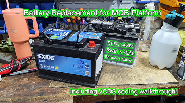Seat Leon Cupra 5F AGM Battery Replacement & VCDS Coding | MQB DIY Guide (Golf 7, A3, Octavia) #agm