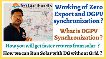 What is Zero Export and DGPV Synchronisation and it’s working ? || How solar Run on DG without Grid?