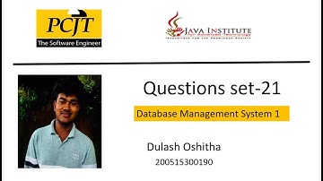 Questions set 21| Database Management System | Java Institute | Dulash Oshitha