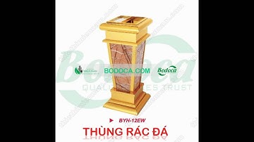 Thùng rác đá trang trí có gạt tàn, thùng rác cực đẹp tại Sài Gòn