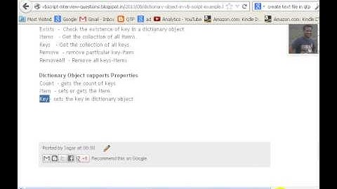 Dictionary object in vb script