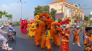 Múa Lân Sư Rồng Trung Dũng Cúng Chùa Bà Thiên Hậu Bình Dương nhân dịp Khai Quang Điểm Nhãn 2024