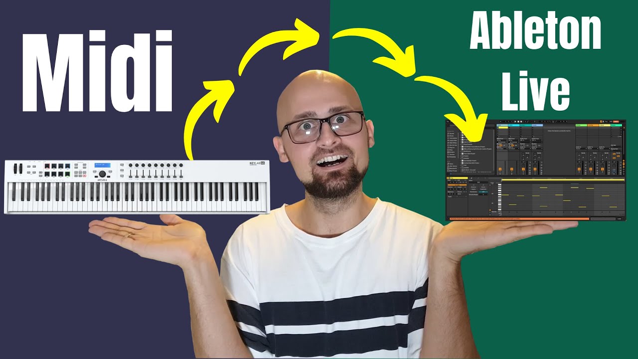 Midi in Ableton Live // Keyboard mit Ableton Live verbinden - YouTube