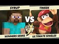 Goml x top 8  syrup steve vs tweek diddy kong smash ultimate  ssbu