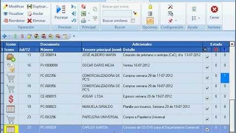 Software contable ContaPyme - Operación de consumo de un elemento de inventario