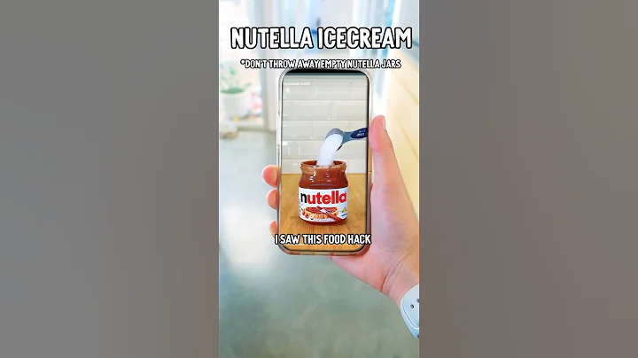 Don't Toss That Nutella Jar! Make INSANE Nutella Ice Cream in MINUTES! (2-Ingredient Hack!)