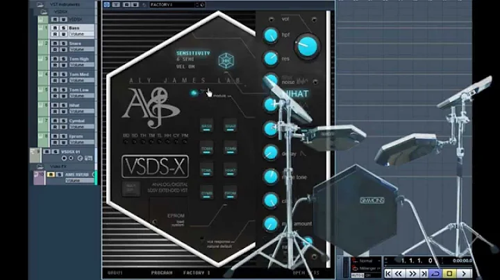 VSDSX VST SIMMONS SDSV Drum Synth Extended -- UI O...