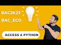 Bac co 2k23  informatique access  python