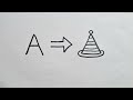 How to draw a cap with letter A.....💫#capdrawing #letteringart #art #easydrawing #viralart #drawing