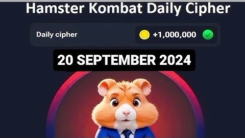 🔥 Hamster Kombat Daily Cipher Morse code  on 20 SEPTEMBER 🐹