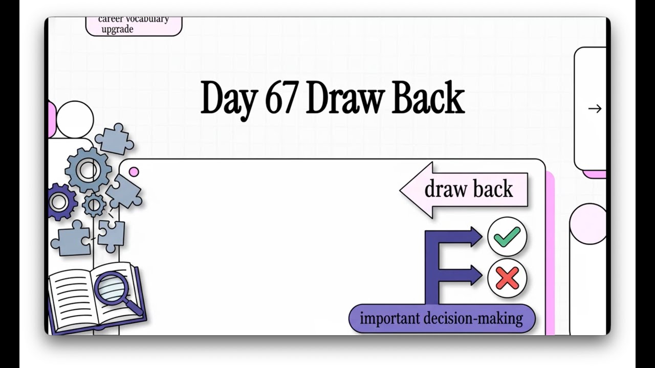 [Day 67 Draw Back] 계획 변경·리스크 대응 영어표현: Draw Back 제대로 쓰는 법 - YouTube