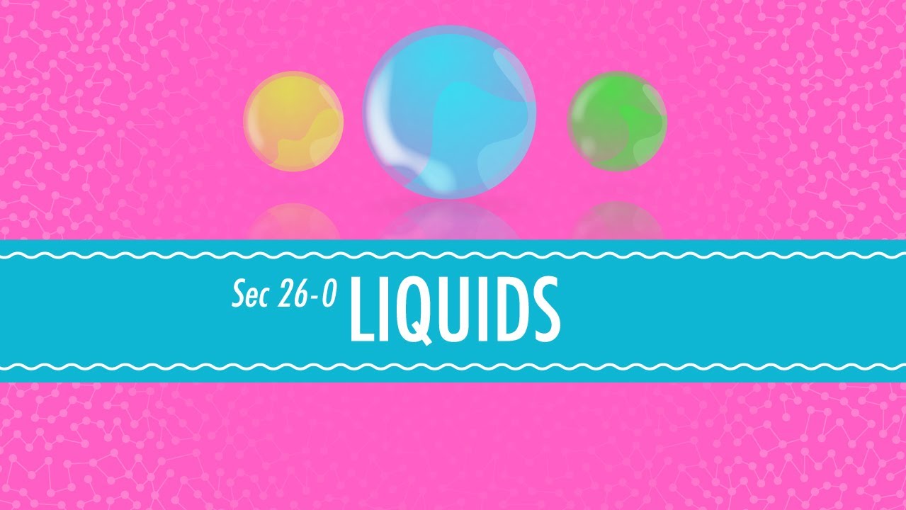 The crash course in chemistry is the perfect guide for anyone who wants to learn about liquids subst