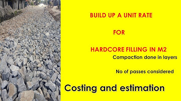 Build up a Unit Rate for Hardcore Filling per m2