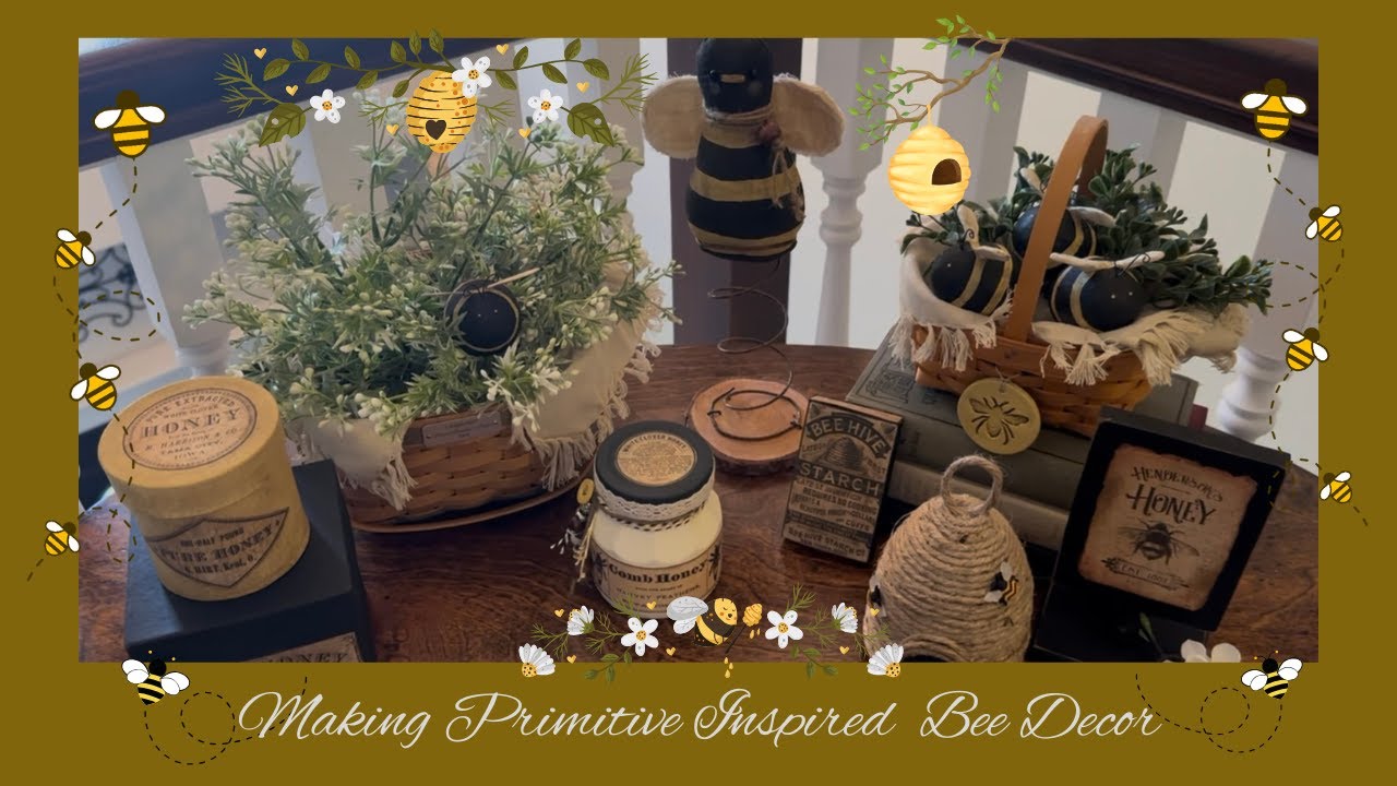 🐝  Making Primitive Inspired Bee Decor 🐝