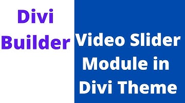 divi video slider module | video slider in wordpress
