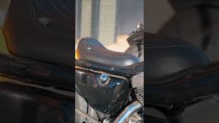 Our Black Leather Sportster Solo Seat. Made in the USA for 1982-2003 Sportsters. 🇺🇸 @PrismSupply