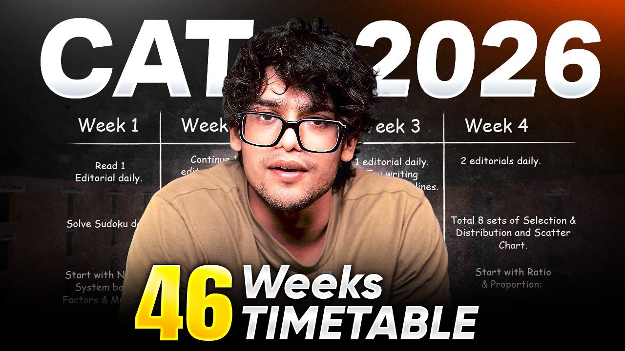 Everything You Need for CAT 2026 | Section-Wise 46-Week Strategy + Free ...