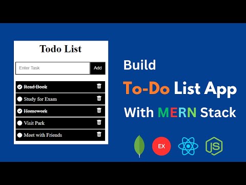 Building a Todo List App with MERN Stack | Todo Application using MongoDB + Express + React + Node