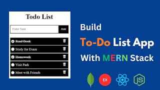 Building a Todo List App with MERN Stack | Todo Application using MongoDB + Express + React + Node