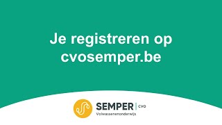 Je registreren op cvosemper.be