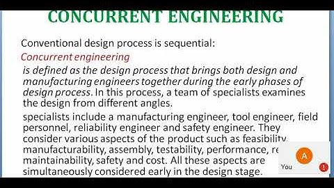 machine design video 4 || concurrent engineering