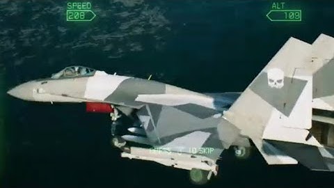 RUSSIAN SU-35S WITH GHOST EMBLEM LANDING--ACE COMBAT 7