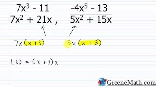 Finding the LCD for a group of Rational Expressions