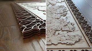 Wood Westeros Map from Game of Thrones handmade by CoraxArt