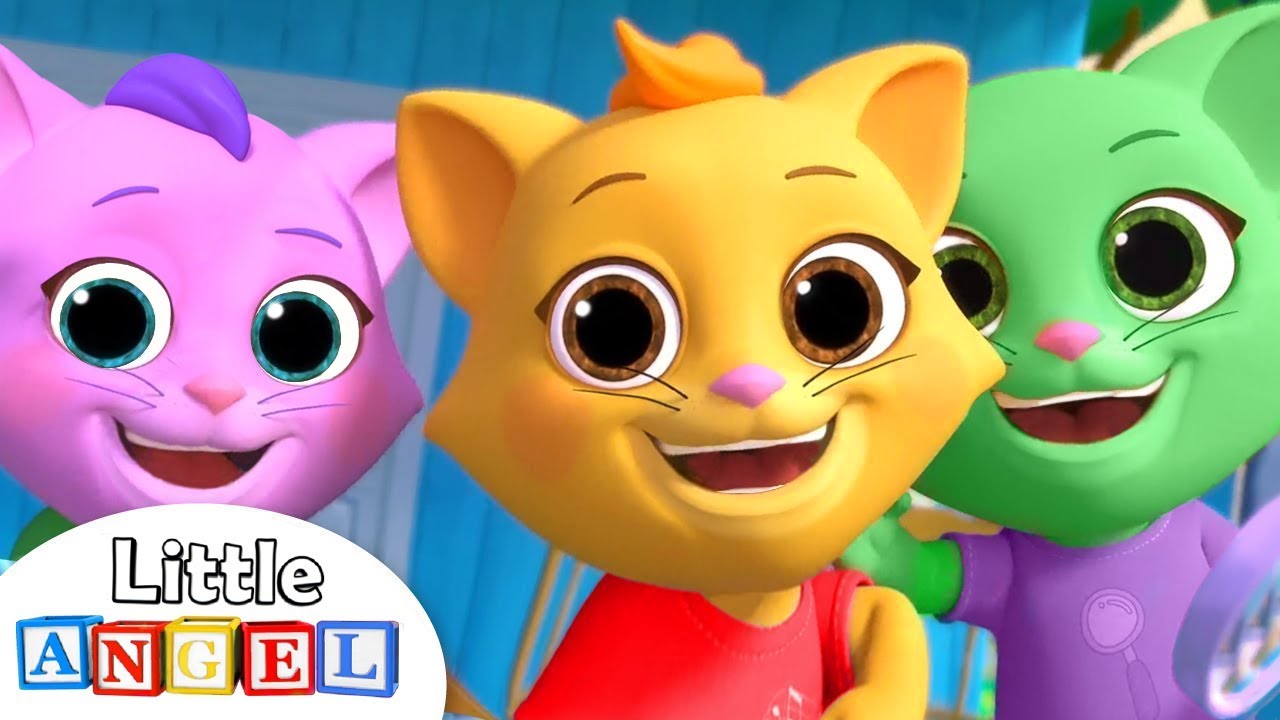 Cinq Petits Chatons Comptine Par Little Angel Francais Youtube