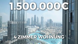 1.500.000€ Dubai Wohnung mit Blick auf den Burj Khalifa