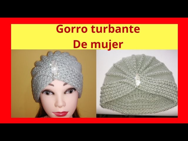 🧶Turbante/Gorro tejido a Dos Agujas para bebé 🍼 paso a paso 