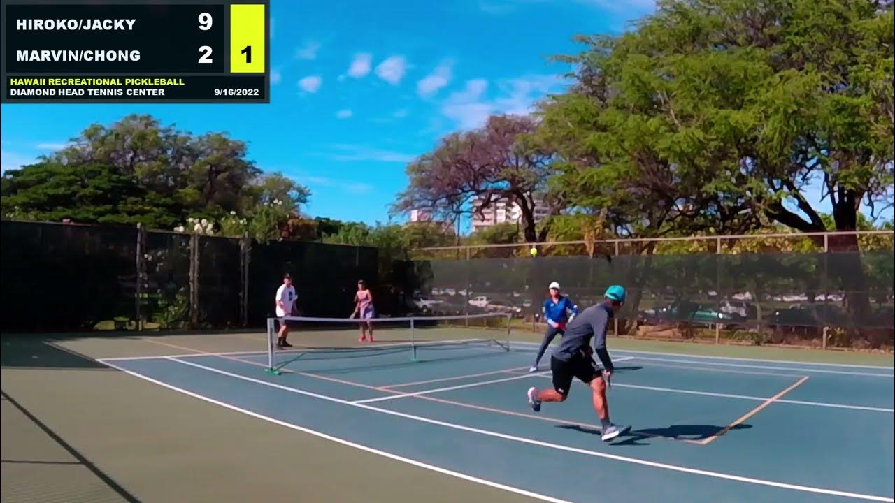 Hawaii 🏖️ Pickleball Open Play Diamond Head Tennis Center