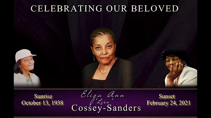Celebration of Life | Sis. Eliza Sanders (Full Ser...