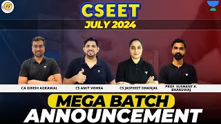 CSEET July 2024 Mega Batch Launch #cseet #unacademy #companysecretary #amitvohralawclasses