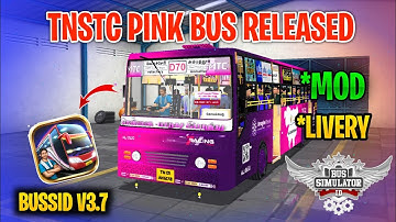 New Tnstc Pink Mtc Bus Mod Tamil | Bus Simulator Indonesia | Tnstc Pink Bus Mod In Bussid #pink #bus