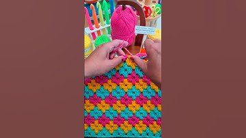 Crochet Diamond Granny Stitch #shorts